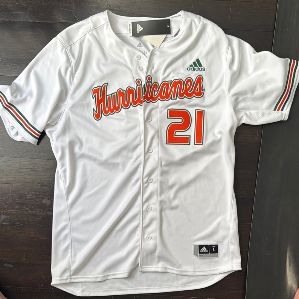 Adidas University of Miami Baseball Jersey